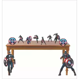 Kit Display Para Festa Capitão América 8 de Mesa 2 de Chão