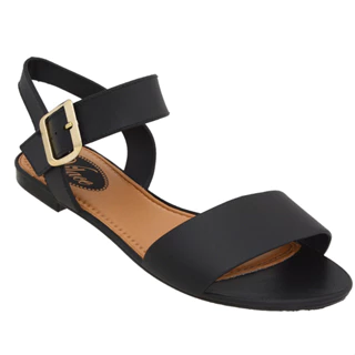 Sandália Rasteira feminina fivela