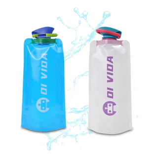 Garrafa De Agua Dobravel Retratil Silicone Resistente 500ml.