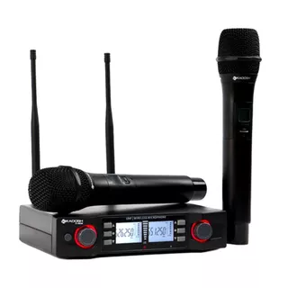 Microfone Sem Fio K492M Duplo Profissional Dinâmico Potente