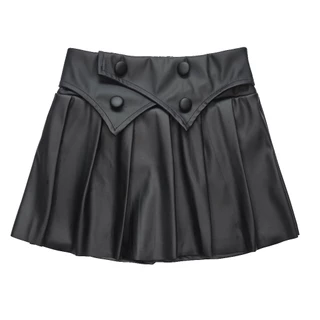 Short Saia Moda Infantil Couro Fake Courino Menina Diva