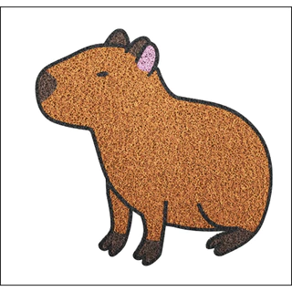 Tapete Capacho Capivara Engraçado Decoração 60x60 80x80