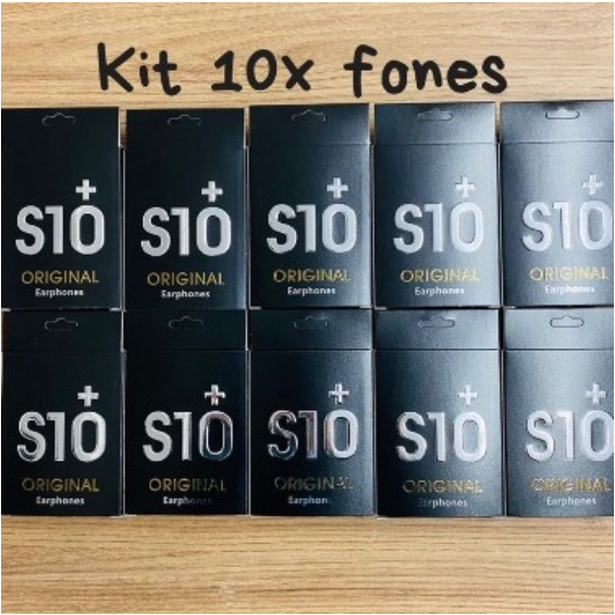 KIT 10 Fones com Microfone Samsung S10 Intra Auricular Earphones alta Qualidade