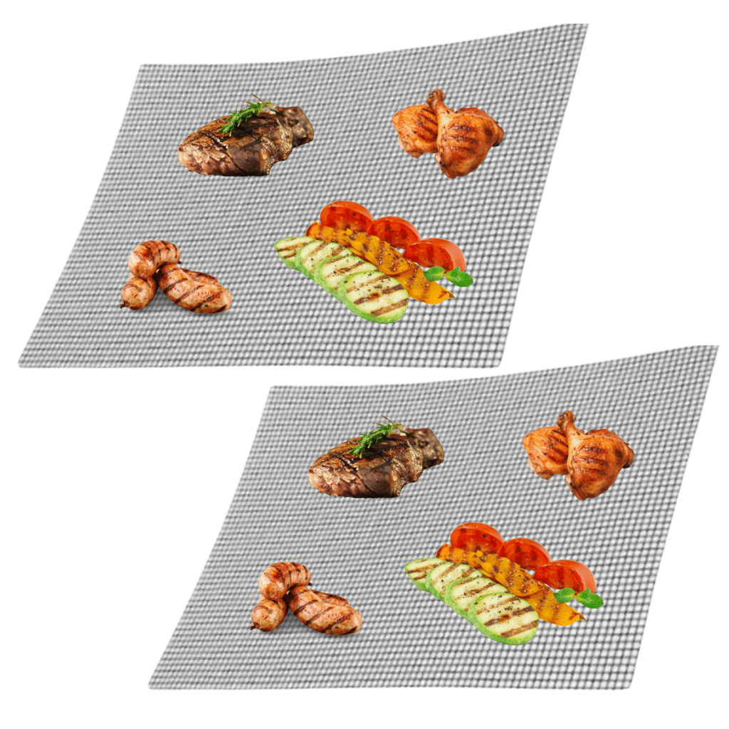 Kit 2 Tela Grill Manta Vazada Ayr fryer Antiaderente 33x40Cm Grelha Teflon Pizzas Churrasqueiras