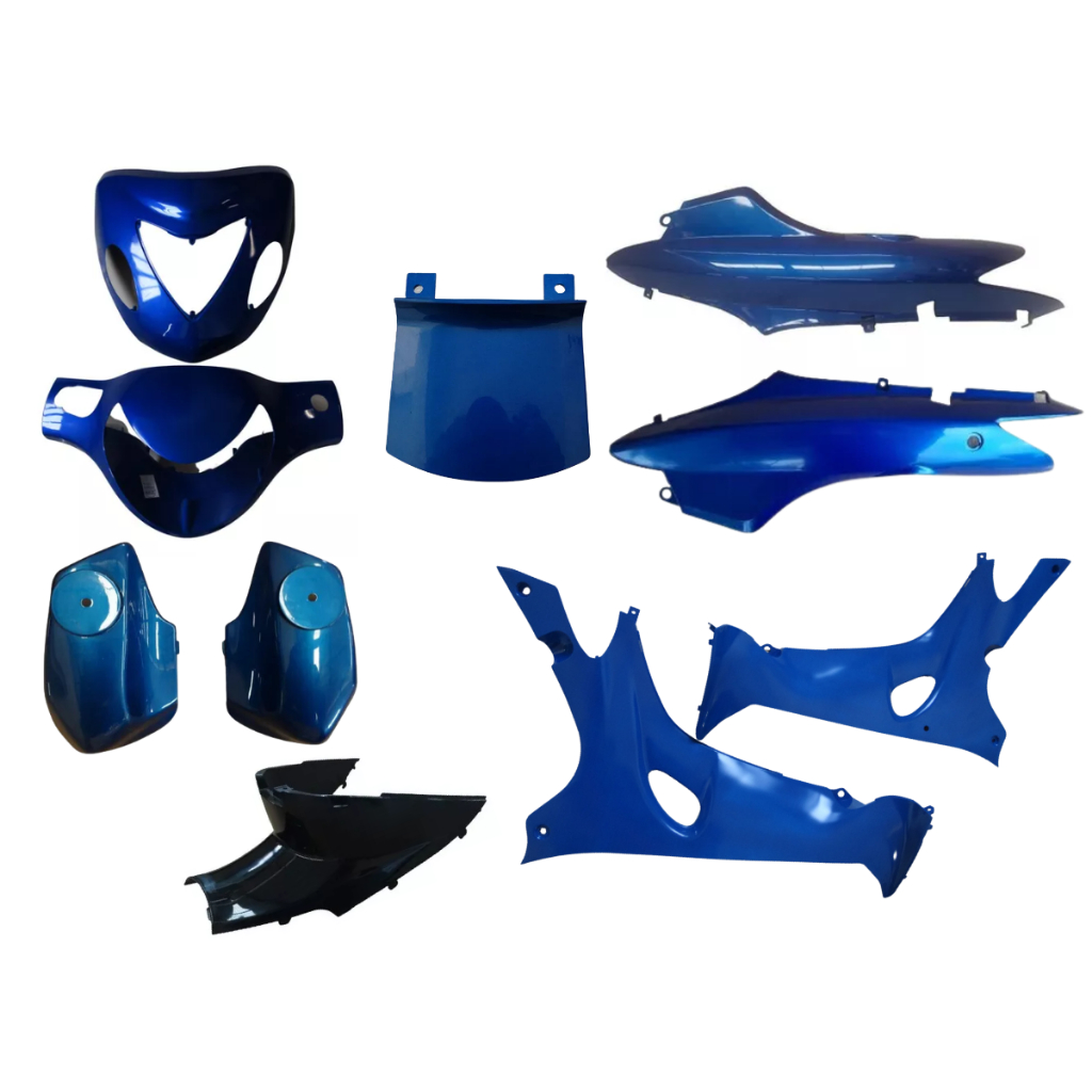 Kit Carenagem Azul Sundown Web 100 Original - 10 Peças