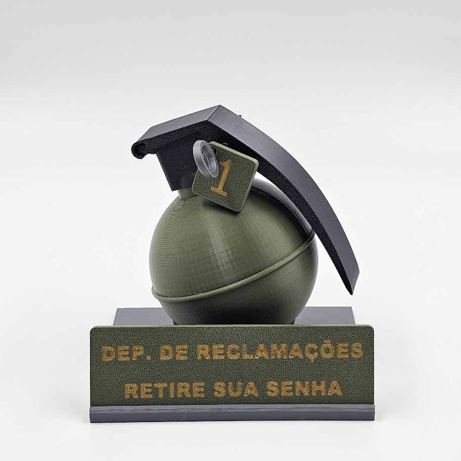 Detona Mimimi: Departamento de Reclamações Decoração Militar Humorística Espanta Reclamões