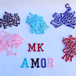 Patch Aplique Bordados Letras Do Alfabeto Termocolante
