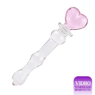 Dildo Masturbador de Vidro - Formato de Coração-Sexshop-HJTX-S