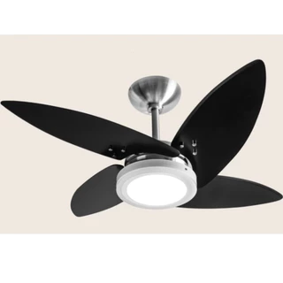 Ventilador De Teto Azzam 4 Pás Luminária LED 130W Tron