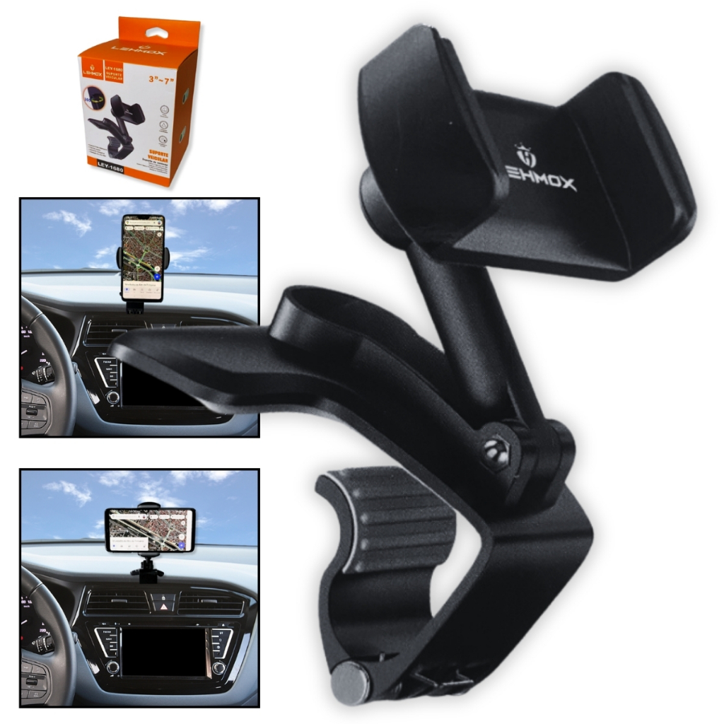 Suporte Celular Carro Universal 360º Ajustável Suporte Veicular