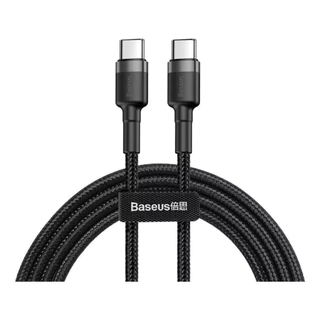 Cabo Baseus TURBO 60W Qc 3.0 Reforçado (2 Pontas USB Tipo C)