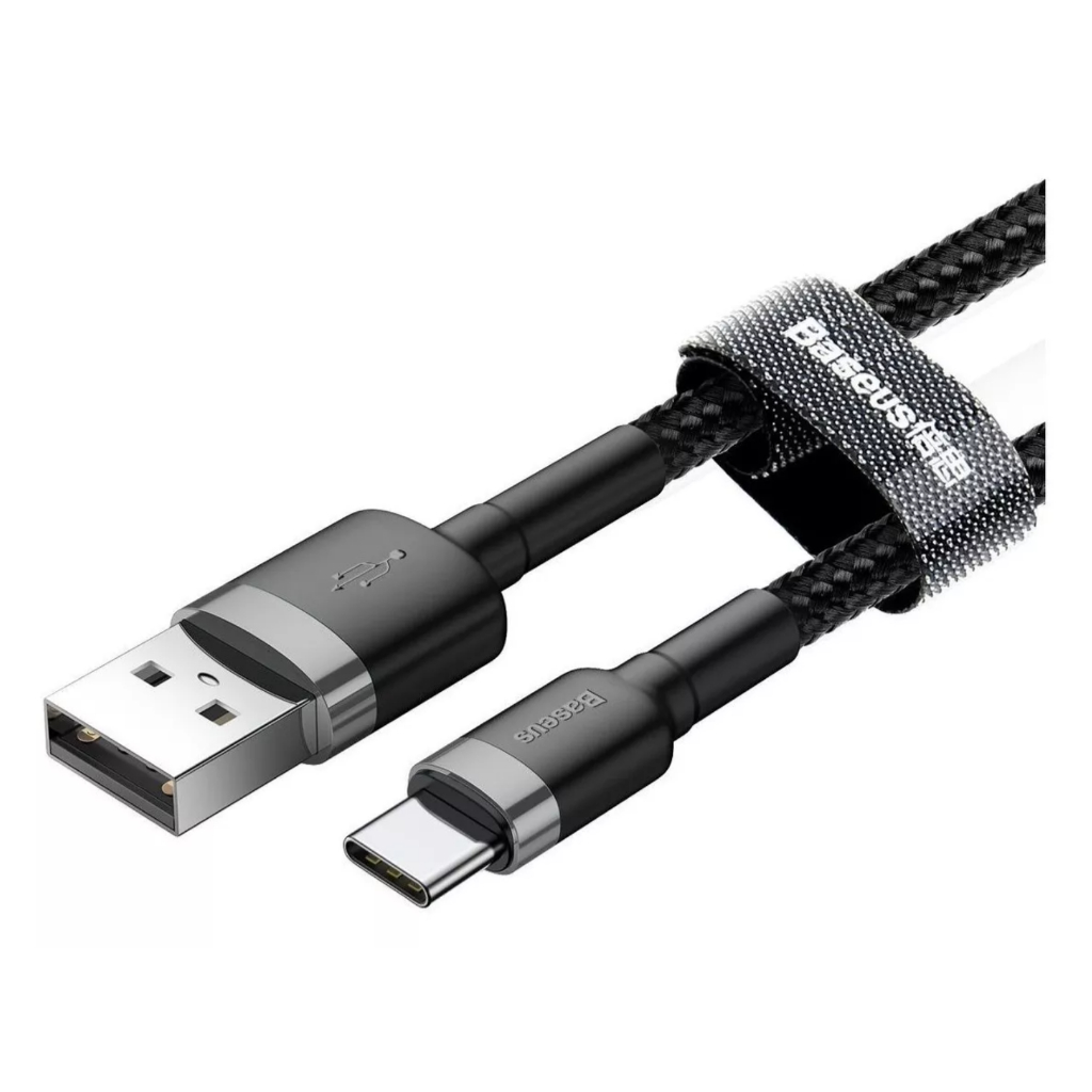 Cabo Usb Tipo C Baseus Reforçado Quick Charge 3.0 Carregamento Turbo 3A