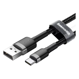 Cabo Usb Tipo C Baseus Reforçado Quick Charge 3.0 Carregamento Turbo 3A