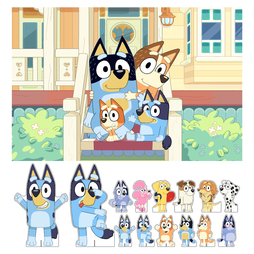 Kit Display + Painel Festa Infantil Bluey | Shopee Brasil