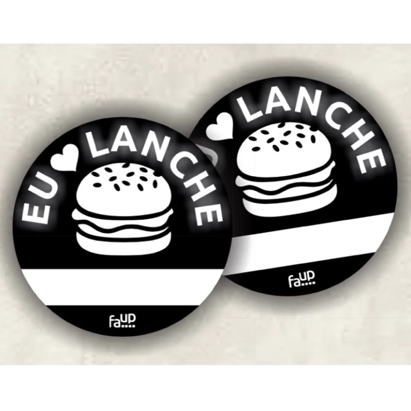 400 Etiquetas Lanche hambúrguer delivery ifood lacre redonda adesiva