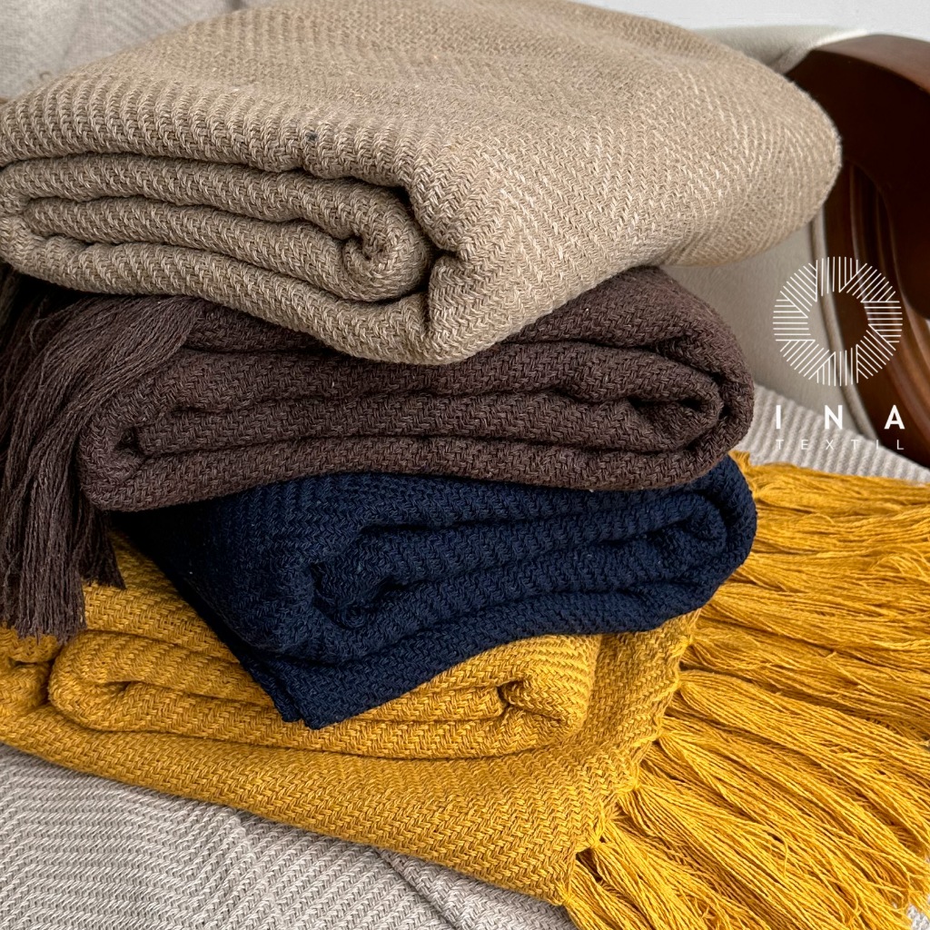 Manta Decorativa Escama Luxuosa 100% Algodão para Sofá, Cama e Poltrona - SofáDecor 1,15m x 1,80m Premium