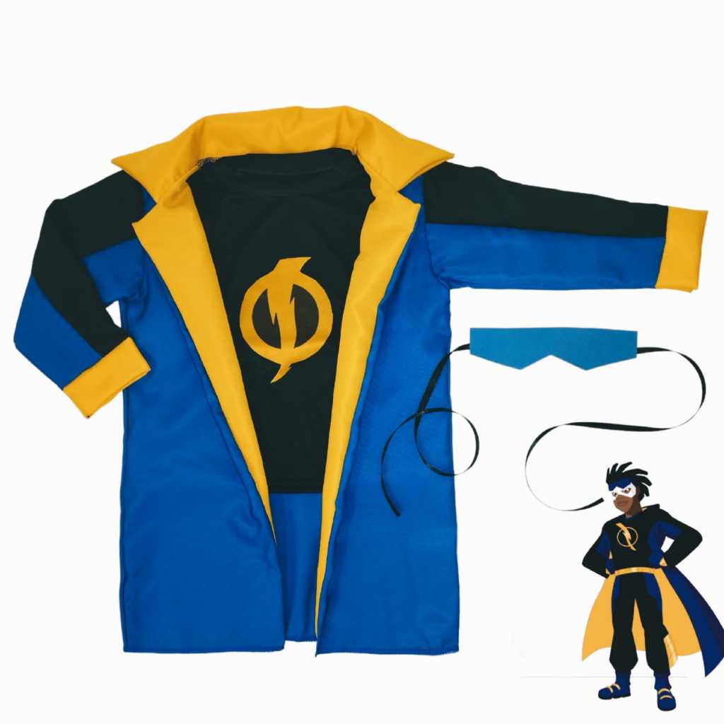 Fantasia Super Choque INFANTIL - verifique o tamanho da fantasia