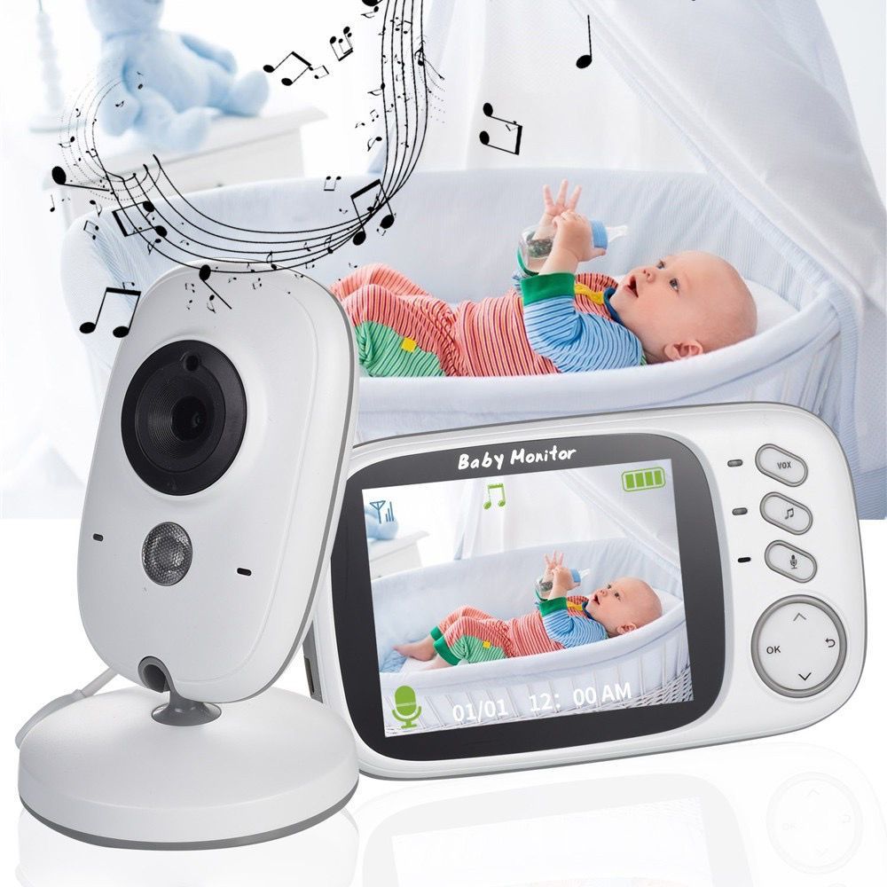 Baba Eletrônica Com Monitor Visão Noturna, Câmera c/ Audio Sensor de Temperatura VB603