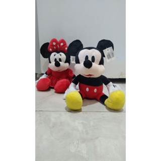 kit de pelúcia Mickey e Minnie vermelha mede 28cm casal lindos bichinhos de pelúcia barato Promoção top