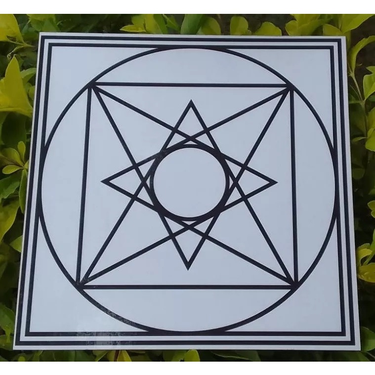 Folha Gráfico Radiestesia Radiônica Piramide Plana Mdf Adesivado Branco ...