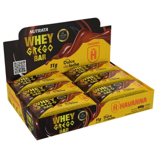 Barra de Proteína Whey Grego Bar Havanna - Caixa c/ 12 Unidades - Nutrata