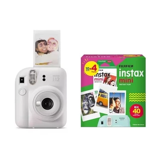 Câmera Instantânea Fujifilm Instax Mini 12 Clay White + 40 Fotos