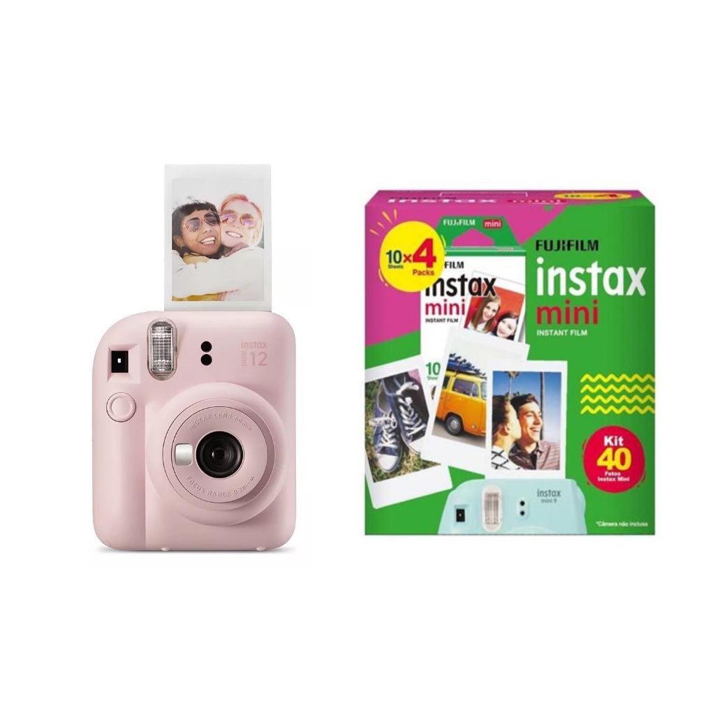 Câmera Instantânea Fujifilm Instax Mini 12 Blossom Pink + 40 Fotos