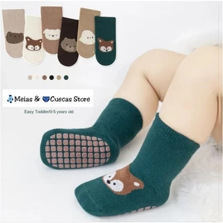 kit 6 Pares Meias Bebê RN Meias Antiderrapante Menino Recém Nascido Meias 0 a 6 Meses Promoção Oferta