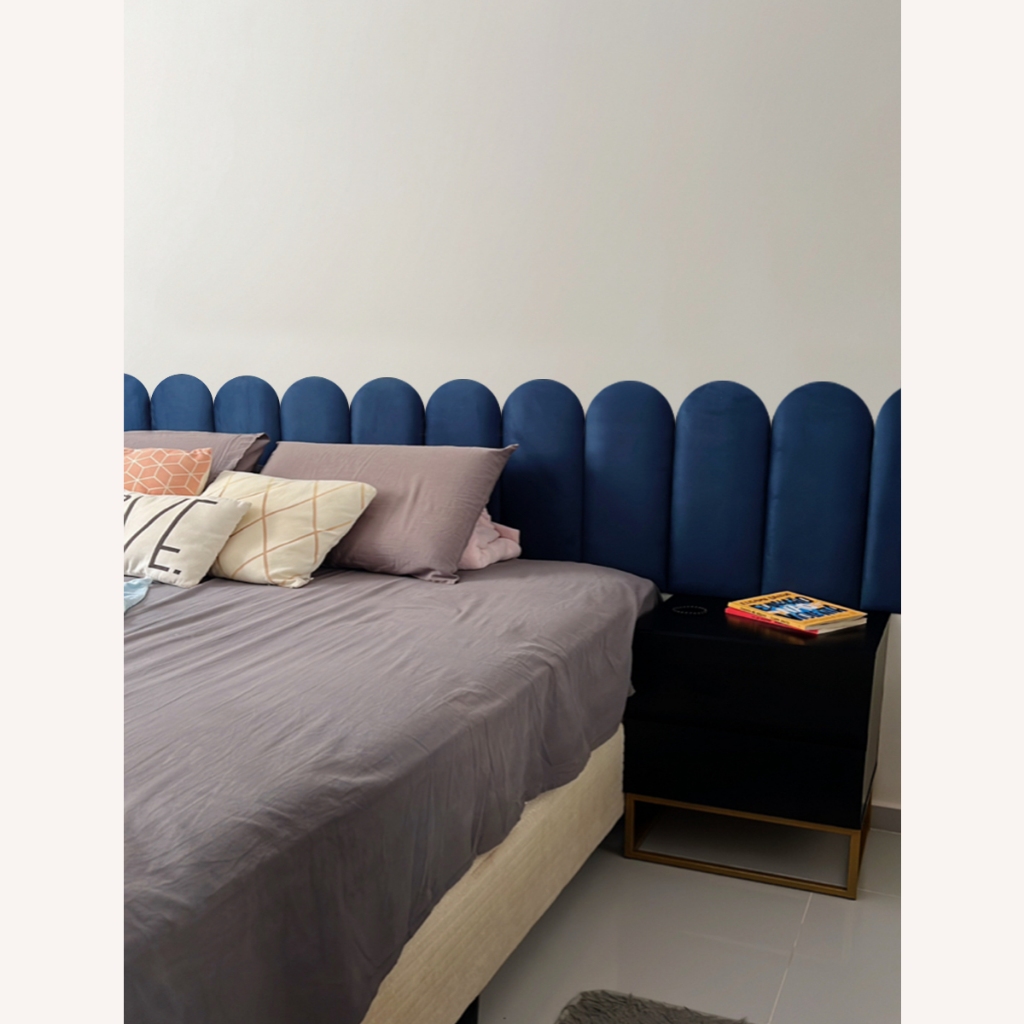 Placa Cabeceira Estofada de Cama Box Queen Nuvem - 8 Módulos 20x45cm