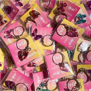 Mimo para cliente kit com 10-20-40 chaveiros personalizado | Lembrancinha Cliente feito de resina em Oferta na Shopee