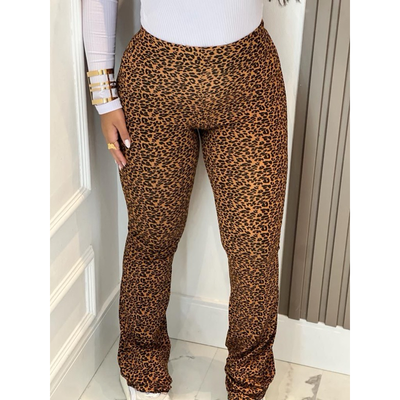 Calça Flare Malha Bailarina Estilosa Boca De Sino