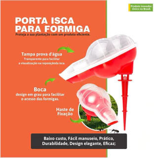 Porta Isca Formiga para Veneno Mata Cortadeira Kit 5 ou 10 Armadilha