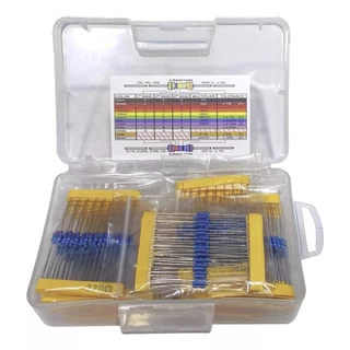 Kit 525x Resistores 17 Valores 1/4w 1% 0 Ohm ~ 1m Ohm