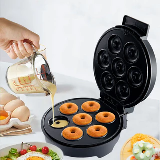 Maquina de donuts,Mini Donuts Machine, Máquina De Sobremesa PortáTil Para Lanche De Café Da Manhã Infantil 110V