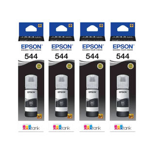 Kit 4 Refil Tintas T544 PRETA Original L-1110 / L-3110 / L-3150 / L-3160 / L-5190