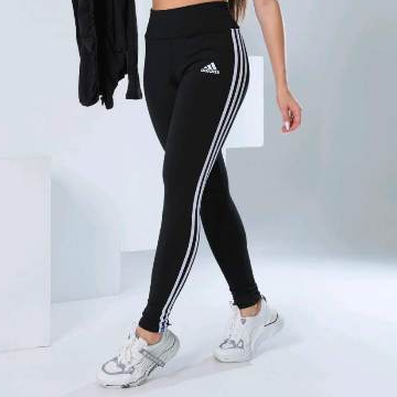 adidas Leggings femininas plus size Essentials com 3 listras