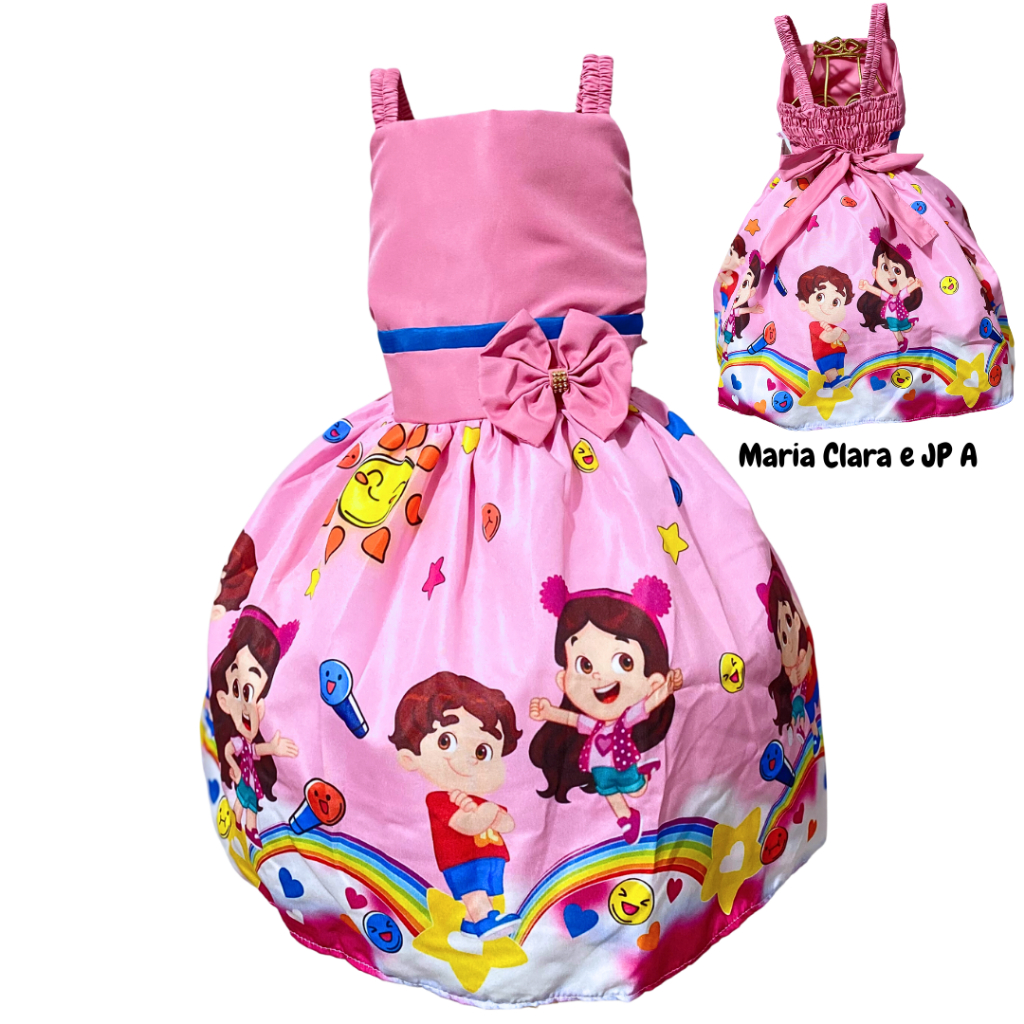 VESTIDO TEMÁTICO MARIA CLARA E JP | Shopee Brasil