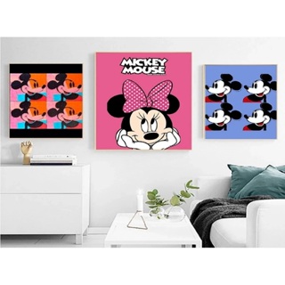 Quadros decorativos Disney Minnie e Mickey (3 peças)