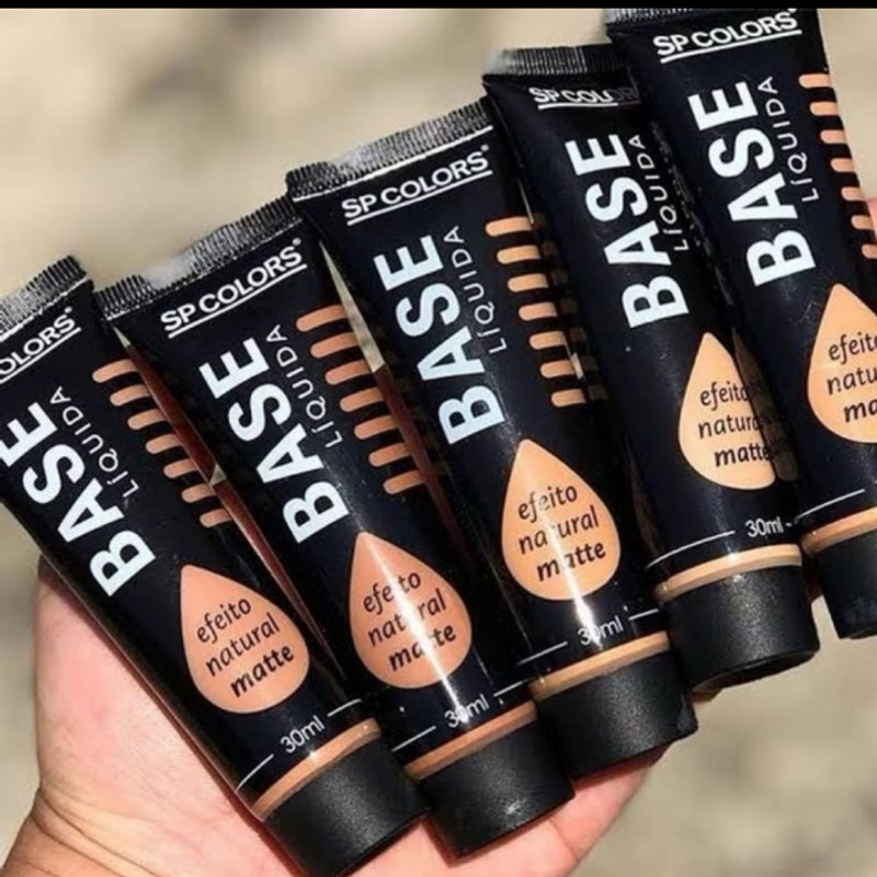 base líquida efeito natural matte sp colors | Shopee Brasil