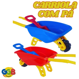 Brinquedo Carrinho De Mão Carriola Com Pá Kit Para Praia