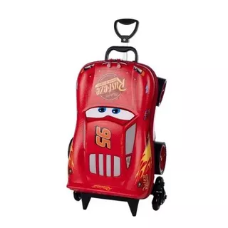 Mochila Escolar Rodinha 3d Carros Mcqueen Lancheira Infantil Original