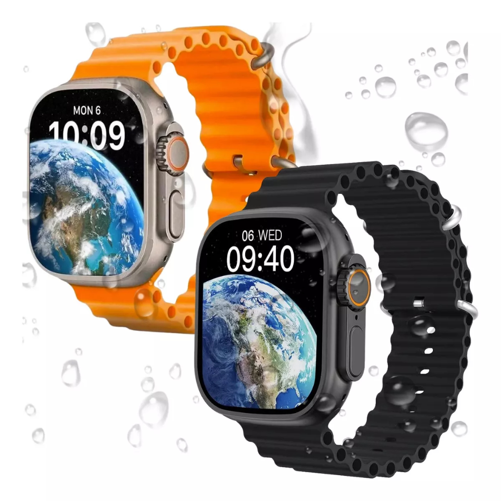 W69 + Ultra Smartwatch │ Memória para Músicas/eBooks, Gravador de Voz Embutido, Notificações em ilha Dinâmicas, Loja de Jogos e tela amoled