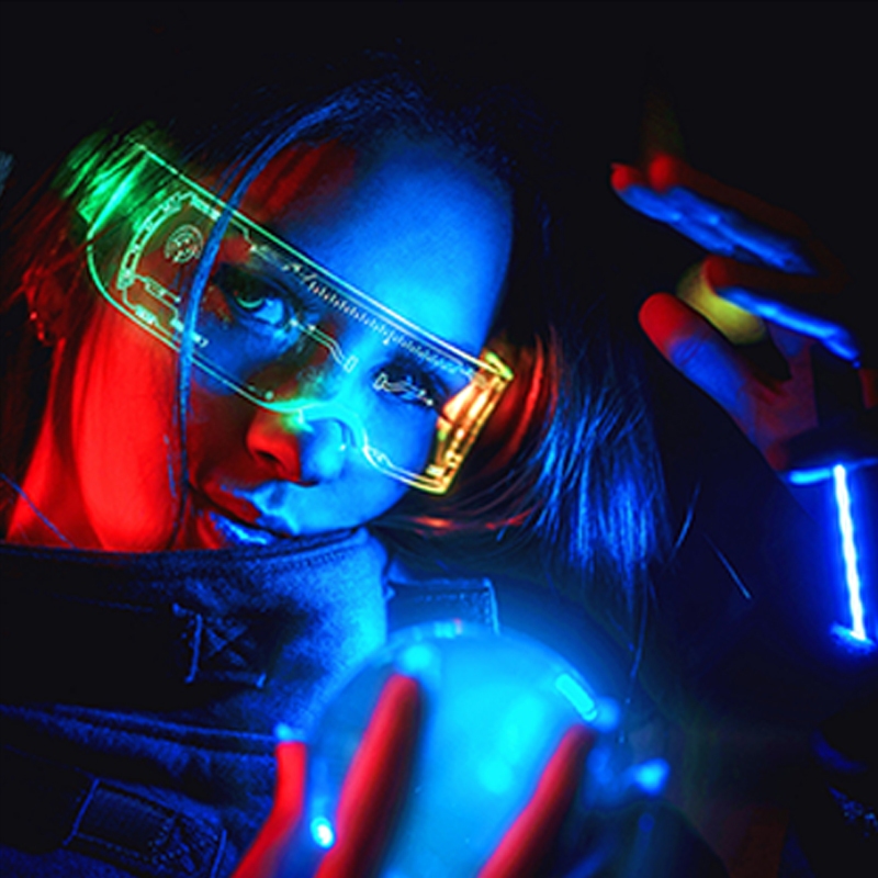 Óculos Future festa Carnaval 2024 oculos tiktok Neon Led Acrílico Led Para Festas E Eventos