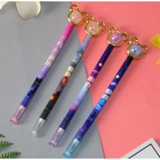 CANETA GEL FOFA CRISTAL COM CABECINHA DO MICKEY