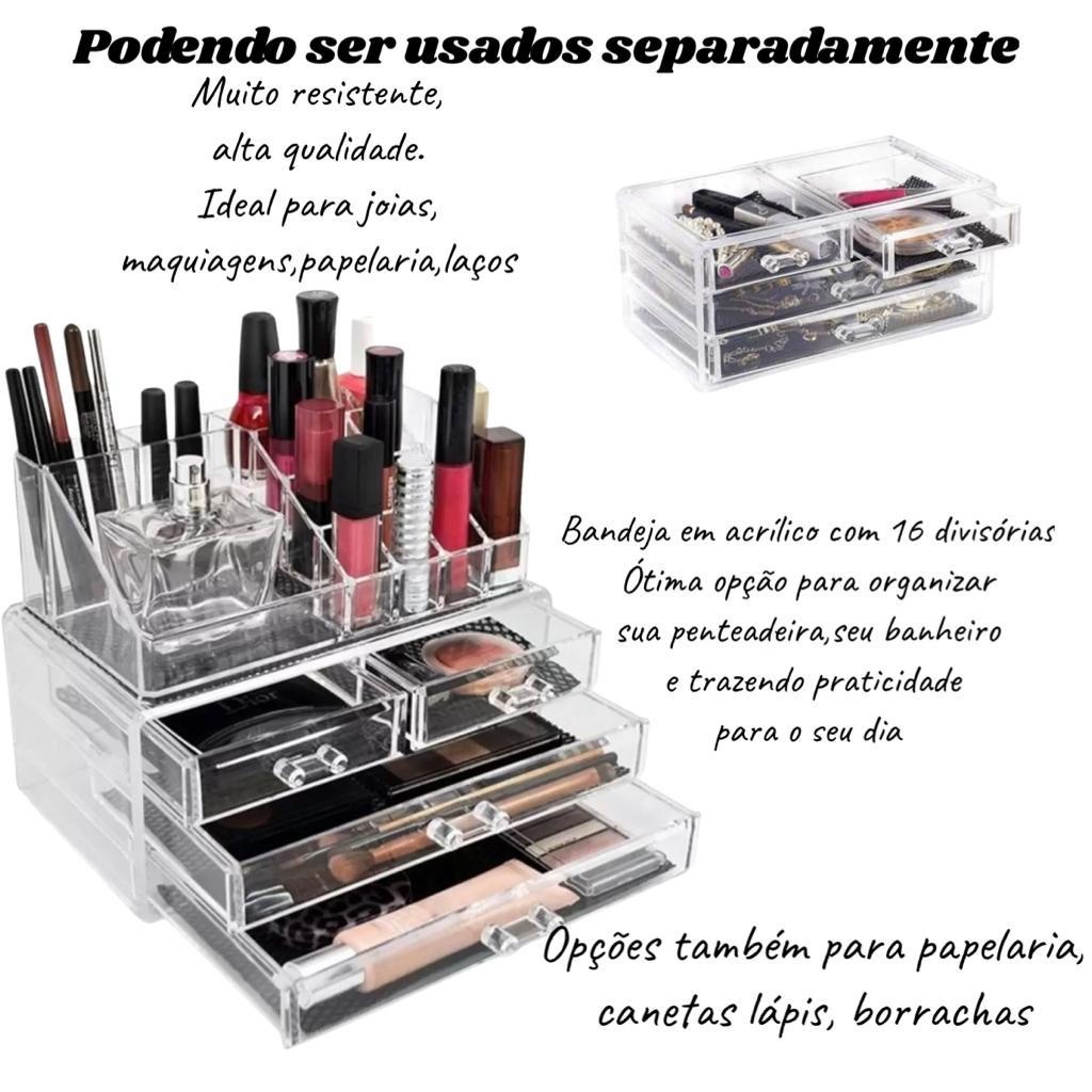 Organizador De Maquiagem Acrílico 20 Divisórias Cosméticos