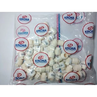 Tampão Rosca de 1/2 - 20mm com 50 unidades Bujão(Plug Roscavel) PVC - Krona