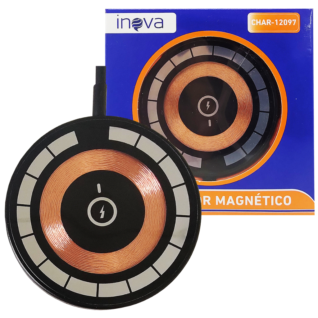 Carregador Magnético Por Indução Turbo Carga Rápida Usb-c Inova