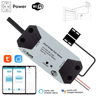 Controle De Portão Pelo Celular Wifi Voz Alexa Tuya Sensor Aberto Fechado