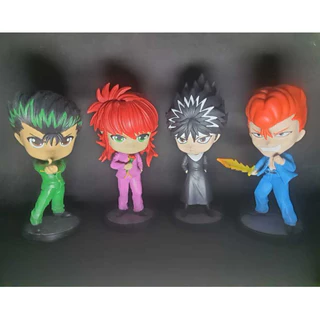 Chibis Yu Yu Hakusho Yusuke Kurama Hiel e Kuwabara estilo nendoroid