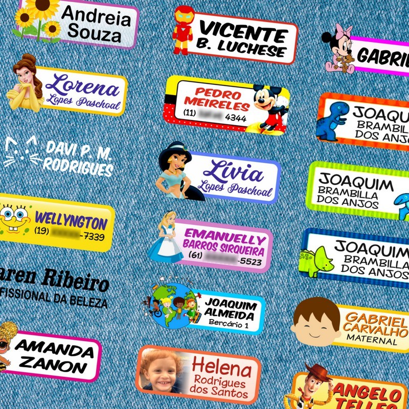 Etiquetas de Nome Personalizadas para roupas, aplica com ferro | Shopee ...